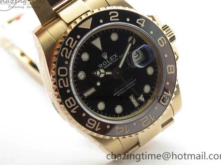 AAA Replica Watches CHNR Comfortable A 1:1 on 316L Master Steel 126715 Black Dial 2961 Brown Best Bracelet Edition Ceramic GMT Black GMF II RG 0123